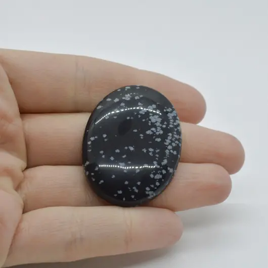 Cabochon Obsidian Fulg de nea 39x29x7mm C5
