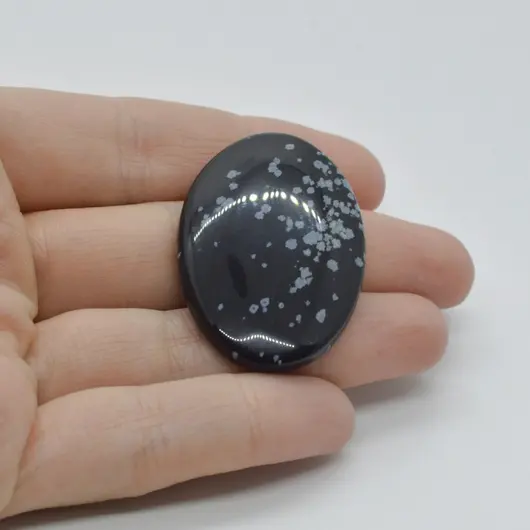 Cabochon Obsidian Fulg de nea 40x28x6mm C79