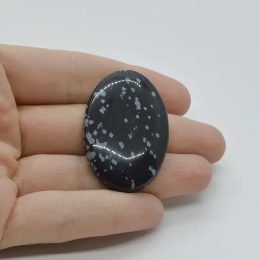 Cabochon Obsidian Fulg de nea 41x27x7mm C39