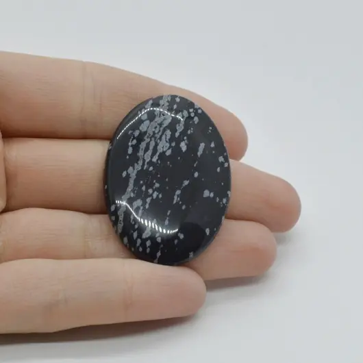 Cabochon Obsidian Fulg de nea 41x29x5mm C23