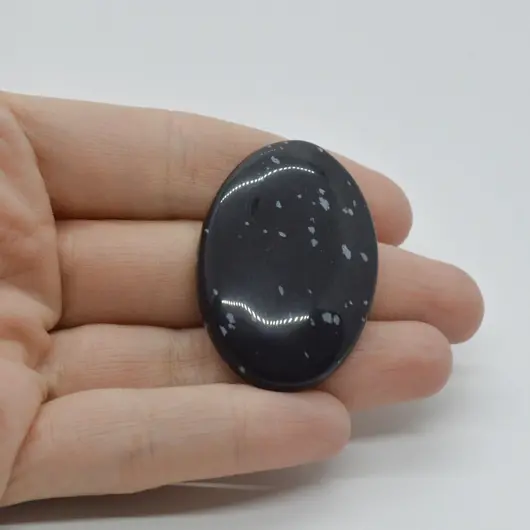 Cabochon Obsidian Fulg de nea 42x28x7mm C36