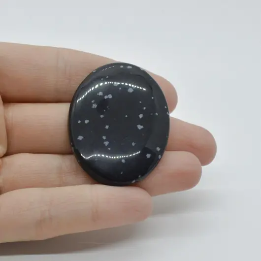 Cabochon Obsidian Fulg de nea 43x32x6mm C12