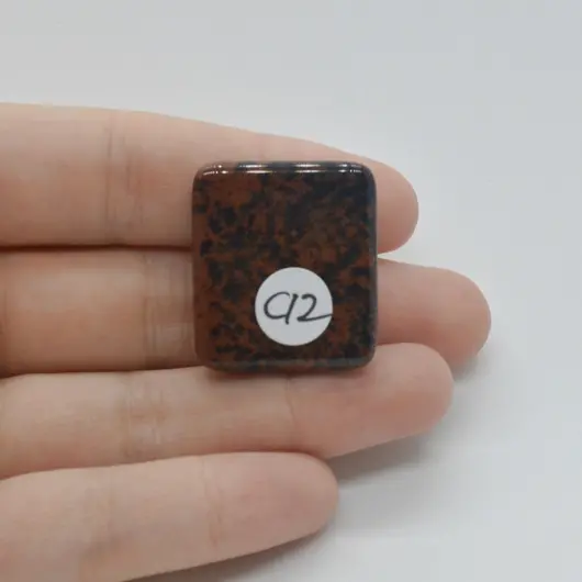 Cabochon Obsidian Mahon 28x24x8mm C12, imagine 2