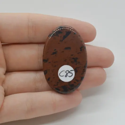 Cabochon Obsidian Mahon 42x27x7mm C85, imagine 2