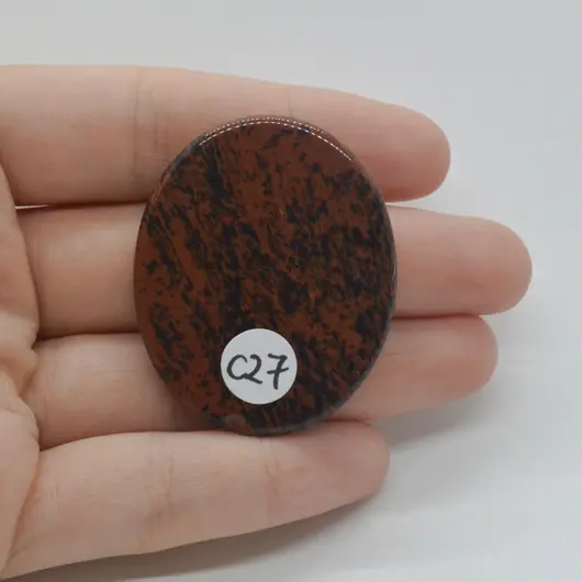 Cabochon Obsidian Mahon 43x35x5mm C27, imagine 2