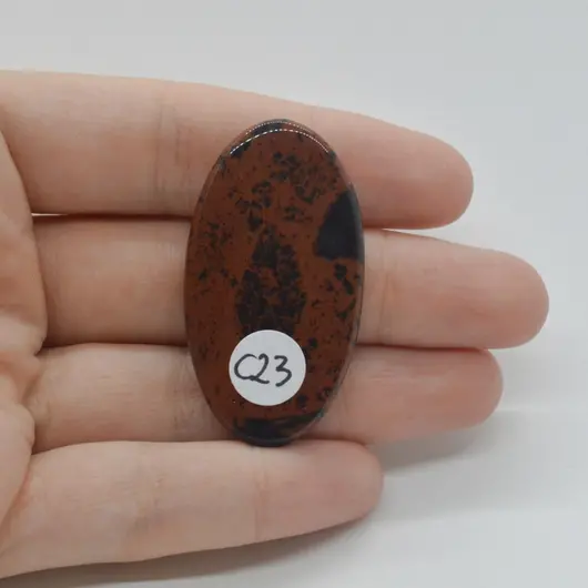 Cabochon Obsidian Mahon 44x24x5mm C23, imagine 2