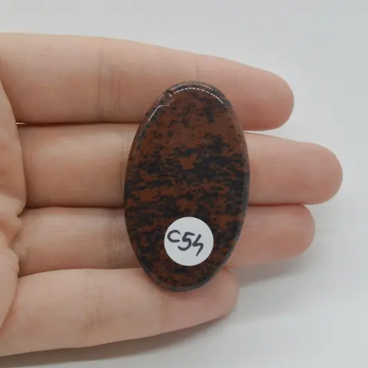 Cabochon Obsidian Mahon 44x26x7mm C54, imagine 2