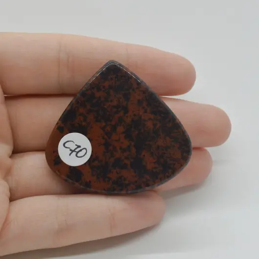 Cabochon Obsidian Mahon 44x40x7mm C70, imagine 2