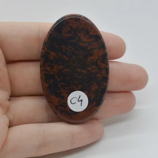 Cabochon Obsidian Mahon 53x34x7mm C4, imagine 2