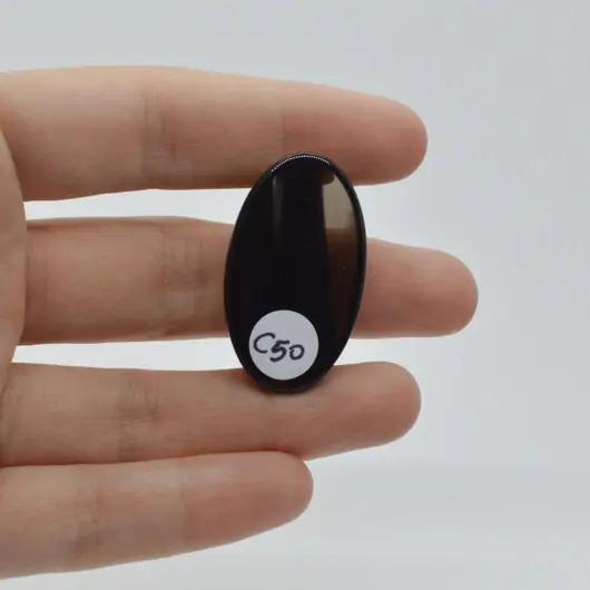 Cabochon Obsidian Midnight Lace 35x21x7mm C50, imagine 2