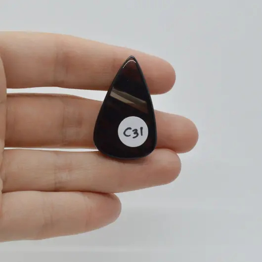 Cabochon Obsidian Midnight Lace 35x21x8mm C31, imagine 2