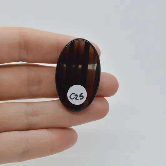 Cabochon Obsidian Midnight Lace 38x23x7mm C25, imagine 2