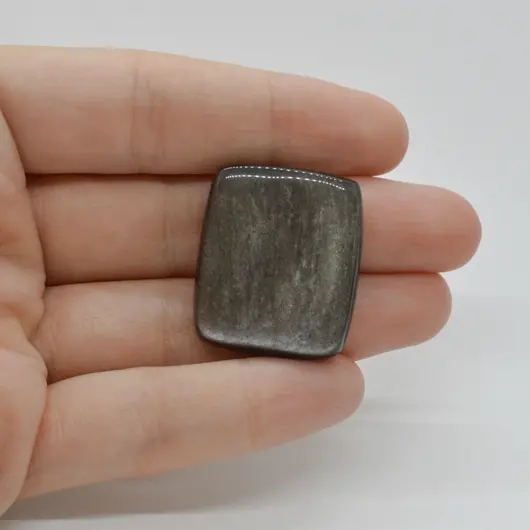 Cabochon Obsidian Silver 28x24x6mm C51