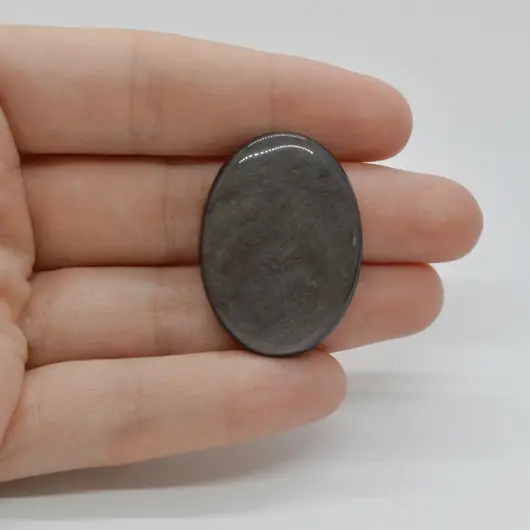 Cabochon Obsidian Silver 33x24x6mm C31