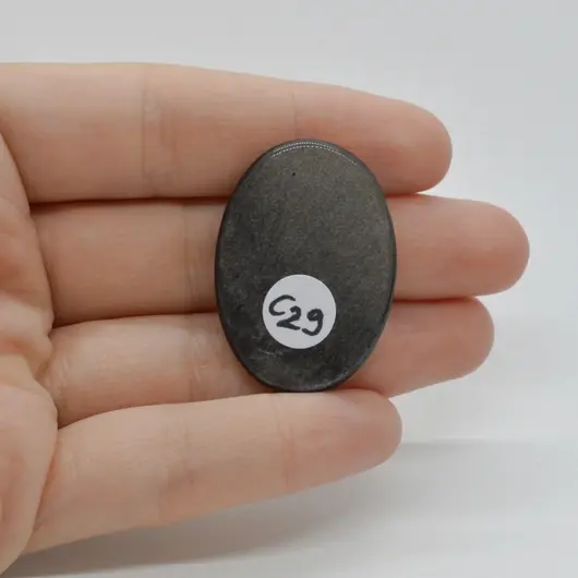 Cabochon Obsidian Silver 35x25x5mm C29, imagine 2