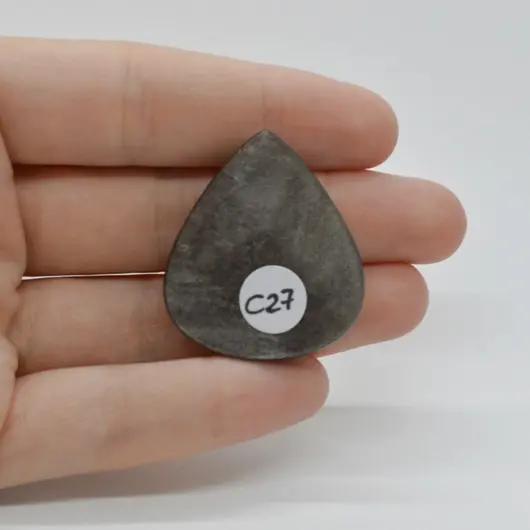 Cabochon Obsidian Silver 35x30x6mm C27, imagine 2