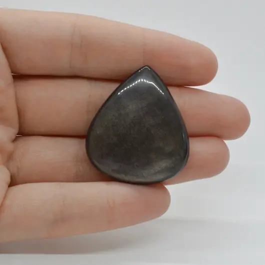 Cabochon Obsidian Silver 35x30x6mm C27