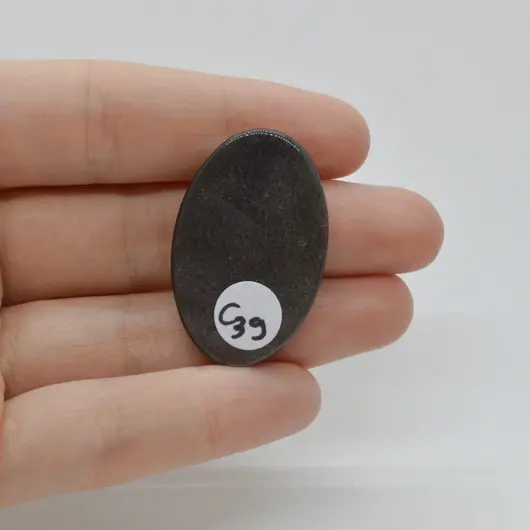 Cabochon Obsidian Silver 36x23x5mm C39, imagine 2