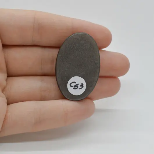 Cabochon Obsidian Silver 36x24x6mm C53, imagine 2