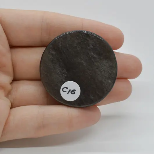 Cabochon Obsidian Silver 39x39x7mm C16, imagine 2