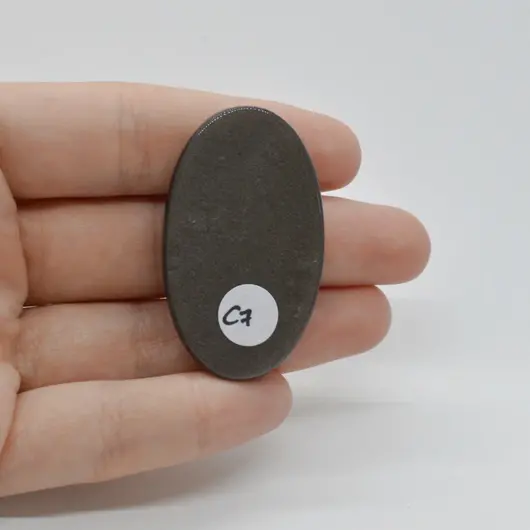 Cabochon Obsidian Silver 45x27x6mm C7, imagine 2