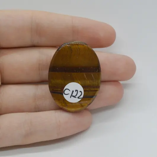 Cabochon Ochi de tigru 35x26x5mm C122, imagine 2