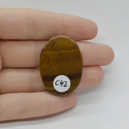 Cabochon Ochi de tigru 35x26x5mm C42, imagine 2