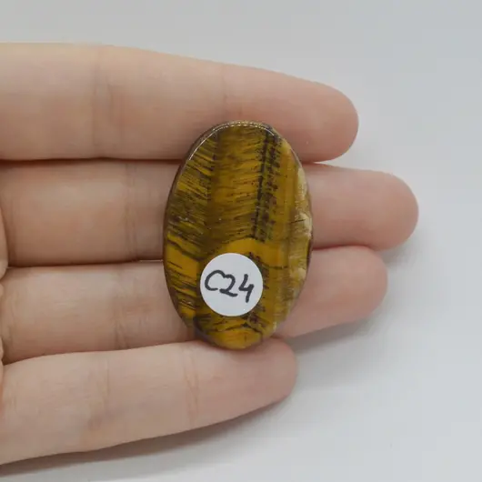 Cabochon Ochi de tigru 37x24x5mm C24, imagine 2