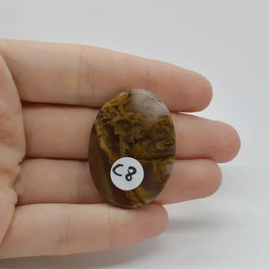 Cabochon Onix Tube 36x26x6mm C8, imagine 2