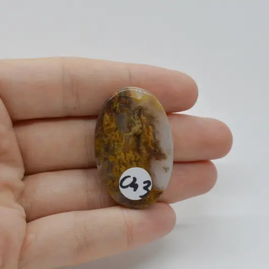 Cabochon Onix Tube 37x24x7mm C43, imagine 2