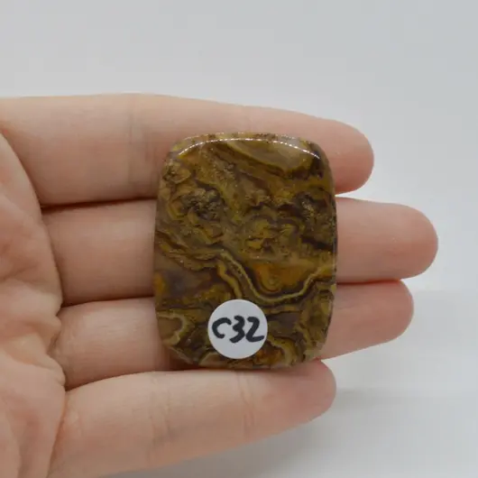 Cabochon Onix Tube 40x32x6mm C32, imagine 2