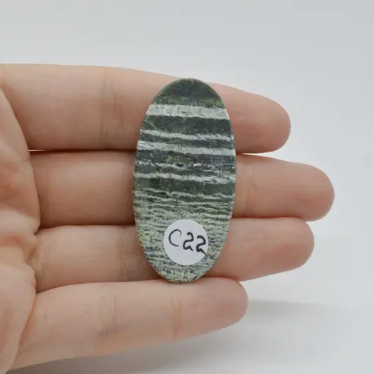 Cabochon Opal Green Swiss 45x23x6mm C22, imagine 2