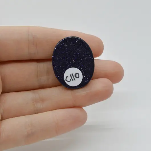 Cabochon Goldstone Albastru 28x23x5mm C110, imagine 2