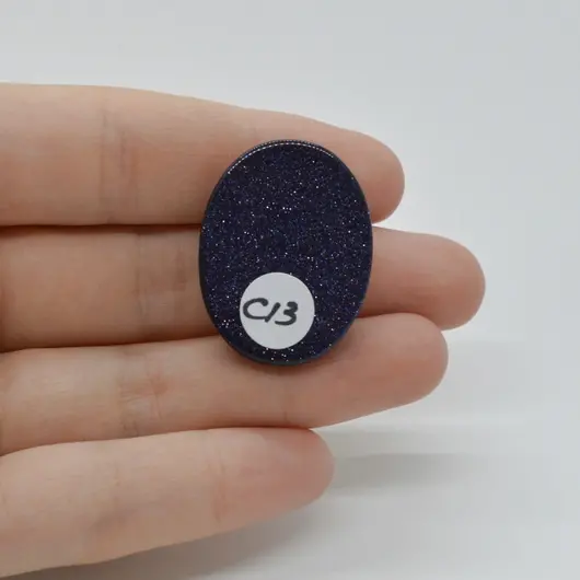 Cabochon Goldstone Albastru 30x23x7mm C13, imagine 2