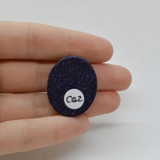 Cabochon Goldstone Albastru 30x25x6mm C62, imagine 2