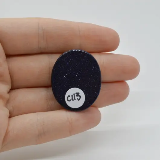 Cabochon Goldstone Albastru 31x25x6mm C113, imagine 2