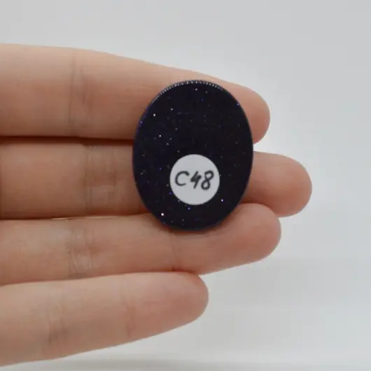 Cabochon Goldstone Albastru 31x25x6mm C48, imagine 2