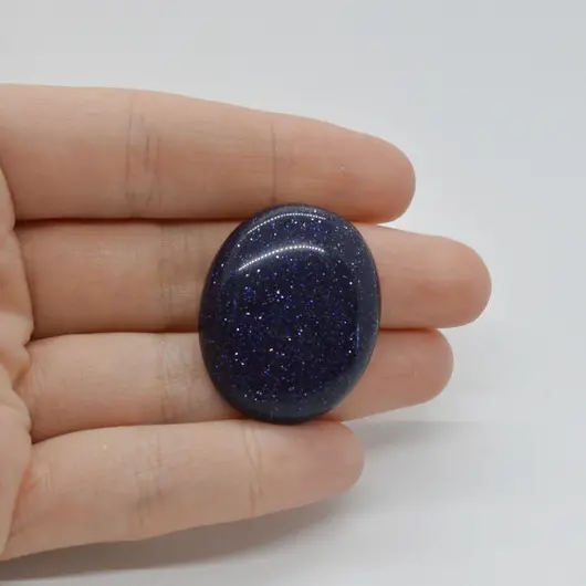 Cabochon Goldstone Albastru 31x26x7mm C90