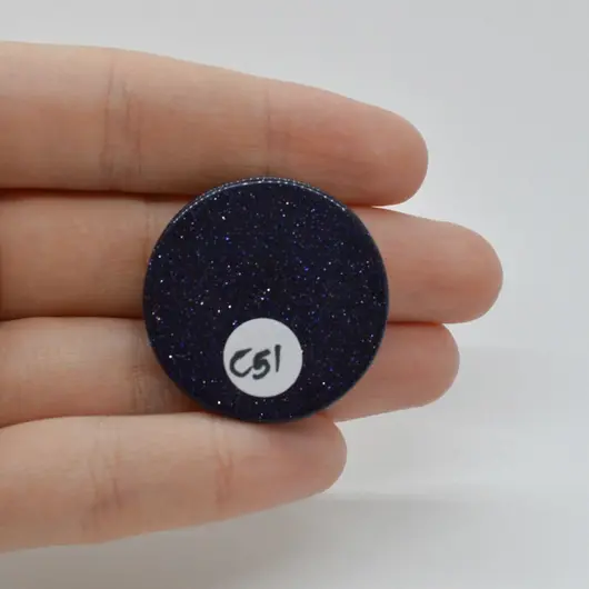 Cabochon Goldstone Albastru 31x31x9mm C51, imagine 2