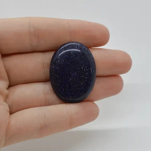 Cabochon Goldstone Albastru 32x25x6mm C81