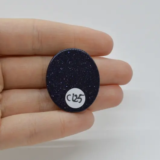 Cabochon Goldstone Albastru 32x27x6mm C125, imagine 2