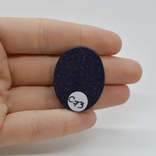 Cabochon Goldstone Albastru 34x26x6mm C73, imagine 2