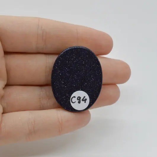 Cabochon Goldstone Albastru 34x27x5mm C94, imagine 2