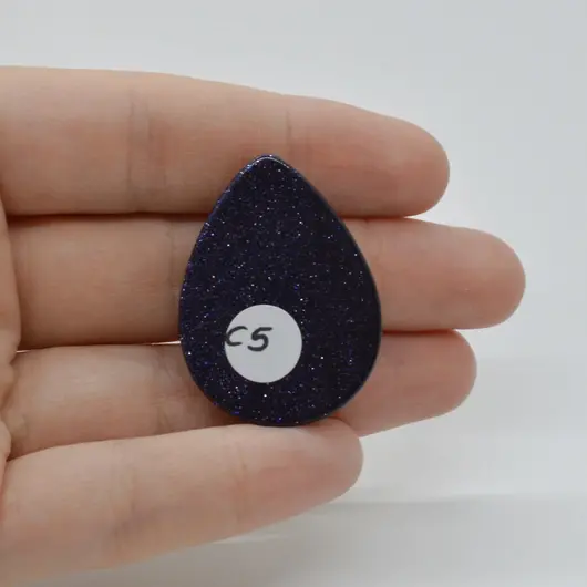 Cabochon Goldstone Albastru 35x26x6mm C5, imagine 2