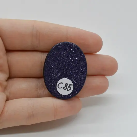 Cabochon Goldstone Albastru 35x26x6mm C85, imagine 2