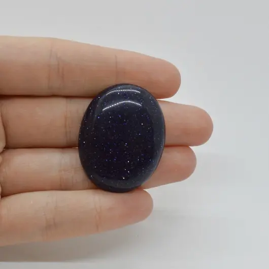 Cabochon Goldstone Albastru 35x27x7mm C100