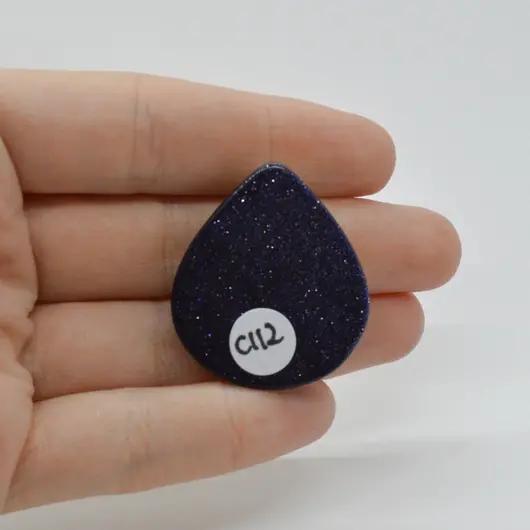 Cabochon Goldstone Albastru 39x34x6mm C112, imagine 2