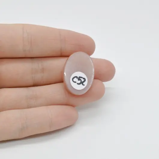 Cabochon Piatra lunii piersica 24x18x7mm C52, imagine 2