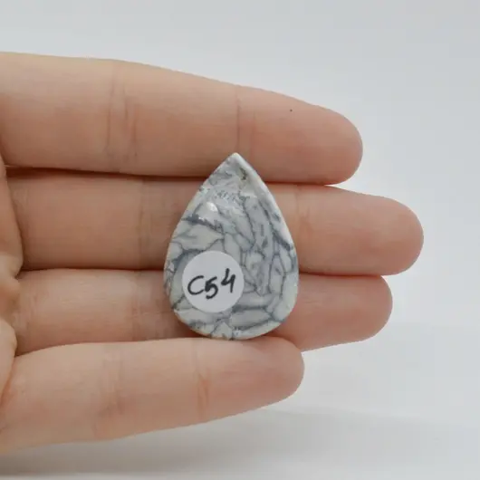 Cabochon Pinolith 30x22x6mm C54, imagine 2