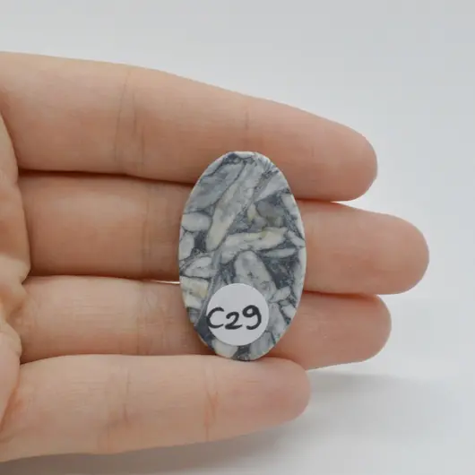 Cabochon Pinolith 34x21x6mm C29, imagine 2